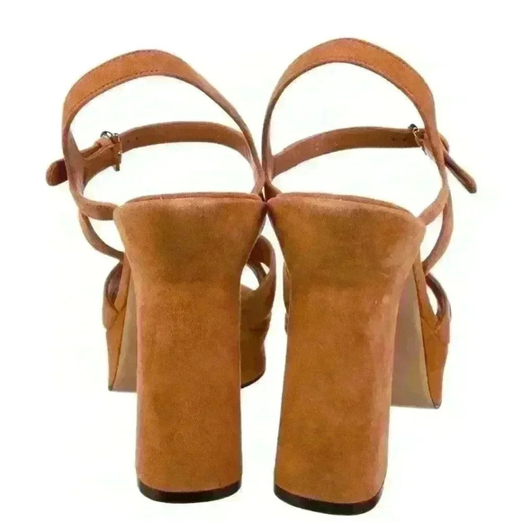 NIB- SALVATORE FERRAGAMO Suede Slingback Peep Toe Pumps - Picture 7 of 10